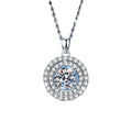 Luxury Jewelry 2ct VVS Moissanite Necklace 925 Sterling Silver Necklace Moissanite Jewelry Fine Jewelry Necklaces