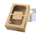 Wholesale Customizable High-End Kraft Paper Cake Meal Box Packaging with PVC Window Embossing & Matt Lamination