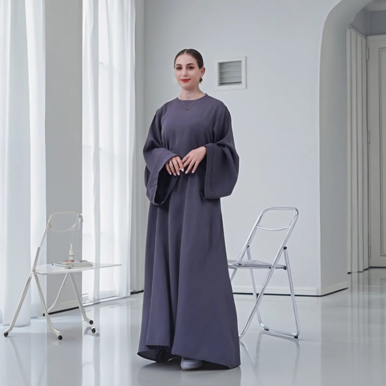 Classical Loriya Benefit Dress Plain Closed Abaya Women's Dresses Islamic Clothing Wholesale Abaya Women Muslim Dress for Summer