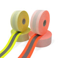 Factory Ready Stock FR Tape Reflective Fabric Flame Resistant Fabric Reflective Yellow Silver Warning Tape for Fire Fighter