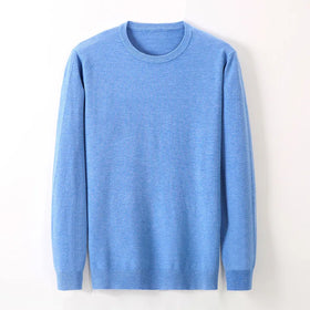 New Men's Knitwear Round Neck Base Sweater Thin Sweater Slim Men's Top Solid Color Knitwear for Men