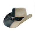 Stock Men's Paper Straw Cowboy Hat USA American Western Texas Straw Hat Shapable Brim Sombreros US Flag Printing Cowboy Hat