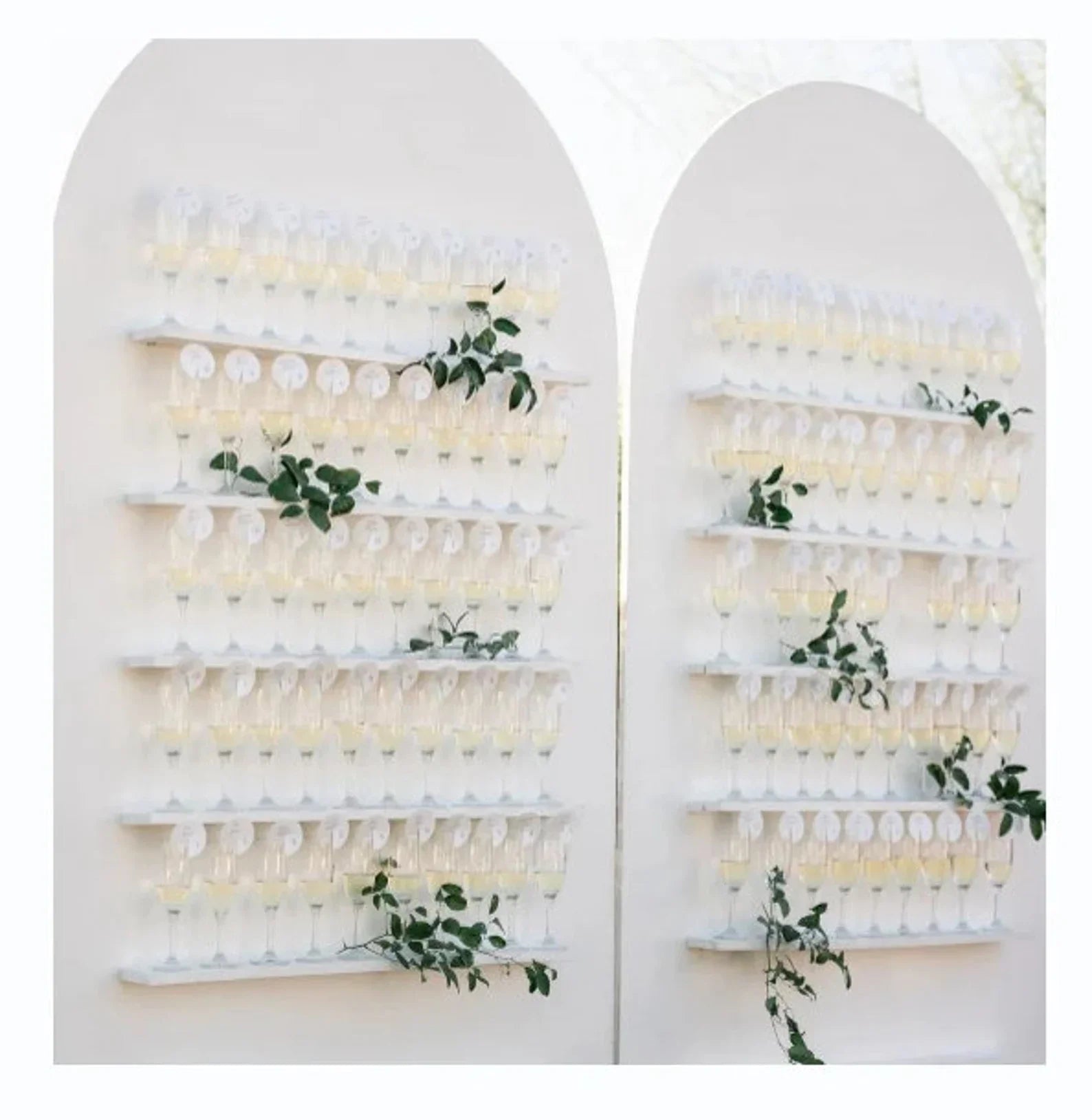 Wooden Foldable Customizable Rectangle Display Stands Flower Jewelry Back Wall Use Eco-Friendly Romantic Style Christmas Decor