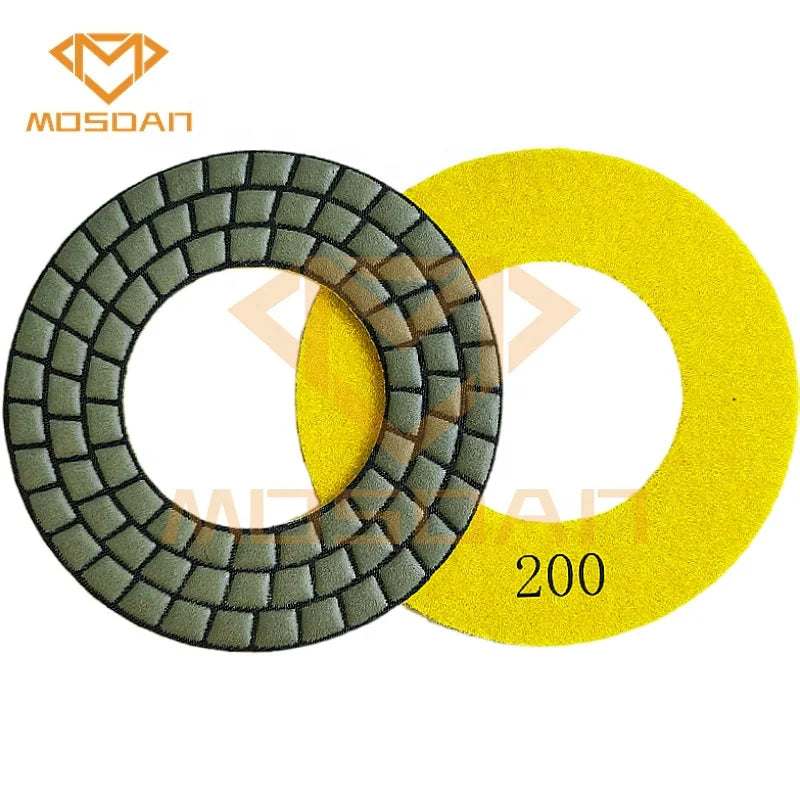 5 Inch 125mm Dry Ring Resin Bond Flexible Polishing Pads for Marble Granite Terrazzo