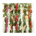 E122- Ceiling Hanging Wisteria Flowers Vine Artificial Fake Wisteria Garland for Wedding Restaurant Decoration