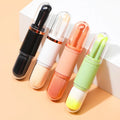 Gmagic Durable Portable Makeup Powder Blusher Fan Brush Set for Travel Double Side Retractable 5 in 5 Mini Makeup Brush Set