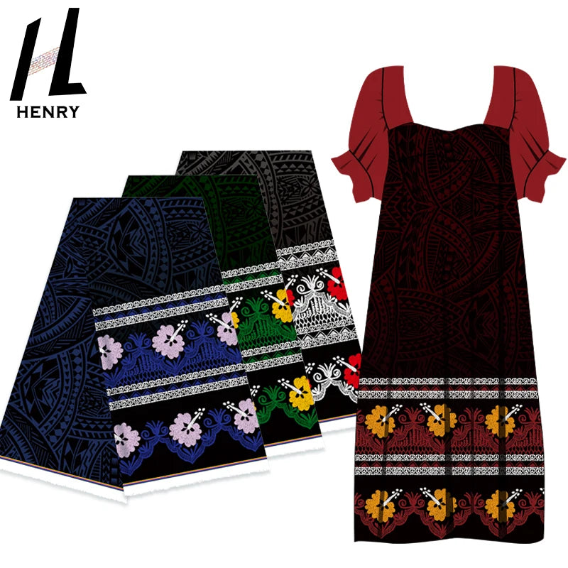 Island Polynesian and Tropical Theme 100% Poly Fabrics Ready to Ship in Bold Bright Beautiful Colorways for Garment