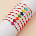 Go2boho New in Red Rope Friendship Colorful Turquoise Cross Bead Gift From Strength Need to Believe Faith Jewelry