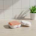 No Plastic Bamboo Fiber Travel Soap Holder with Lid Square Shower Soap Bar Container Bathroom Soap Tray Dish