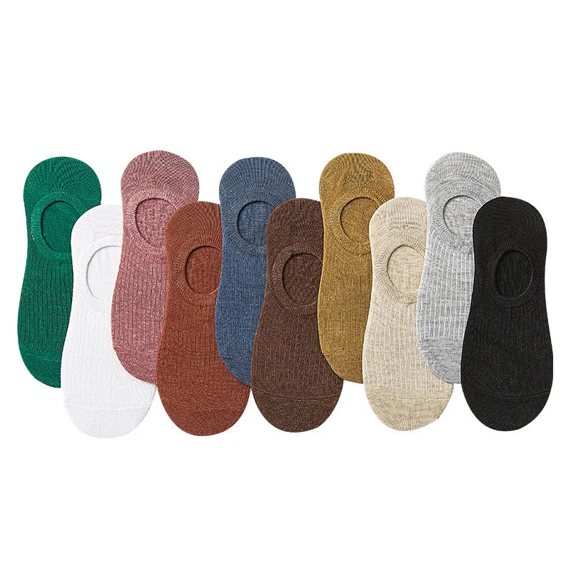 Jingwen OEM Meias De Tornozelo Summer Mixed Color Invisible Hidden Women Low Cut Liner Socks