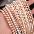 Women Classical 6.5-7mm Natural White AAA Round Freshwater Pearl Hayley Brand Third Party Certified for Necklace Jewelry