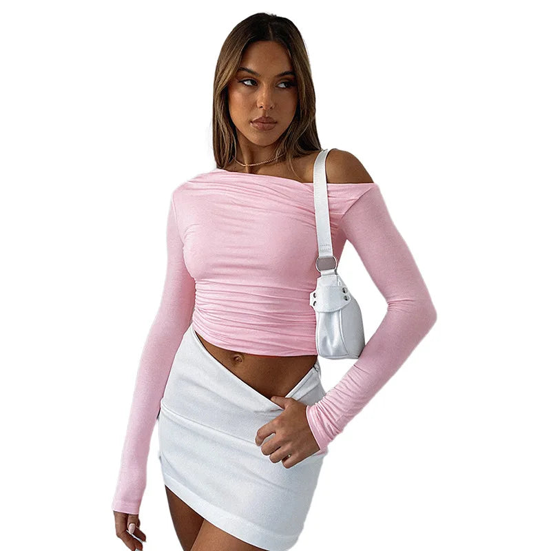 2025 Spring Custom Logo Shirts Women Long-sleeved Elegant Solid Pullover Blouses Women Solid Color Clothes Tops