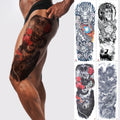 Factory OEM Eco-Friendly Large Size Full Arm Temporary Tattoo Paper Sticker Wholesale Half Full Arm Waterproof Men Body Art Fake