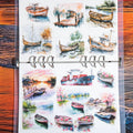 20 Stickers Per Pack Boat on the Lake Series Boat Landscaping Set Stickers 6 Types