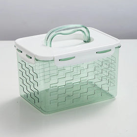 Kitchen Fridge Organizer Rectangular Foldable PP Storage Box 4 Liter Food Storage Containers with Locking Lids