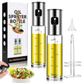 Wholesale Custom Mini 100ml Cooking Food Edible Olive Oil Vinegar Bottle Sprayer Mister Set with Stainless Steel Holder Stand