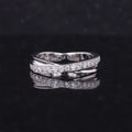 18k White Gold Lab Groun Diamond Round Shape Wedding Ring Women Rings