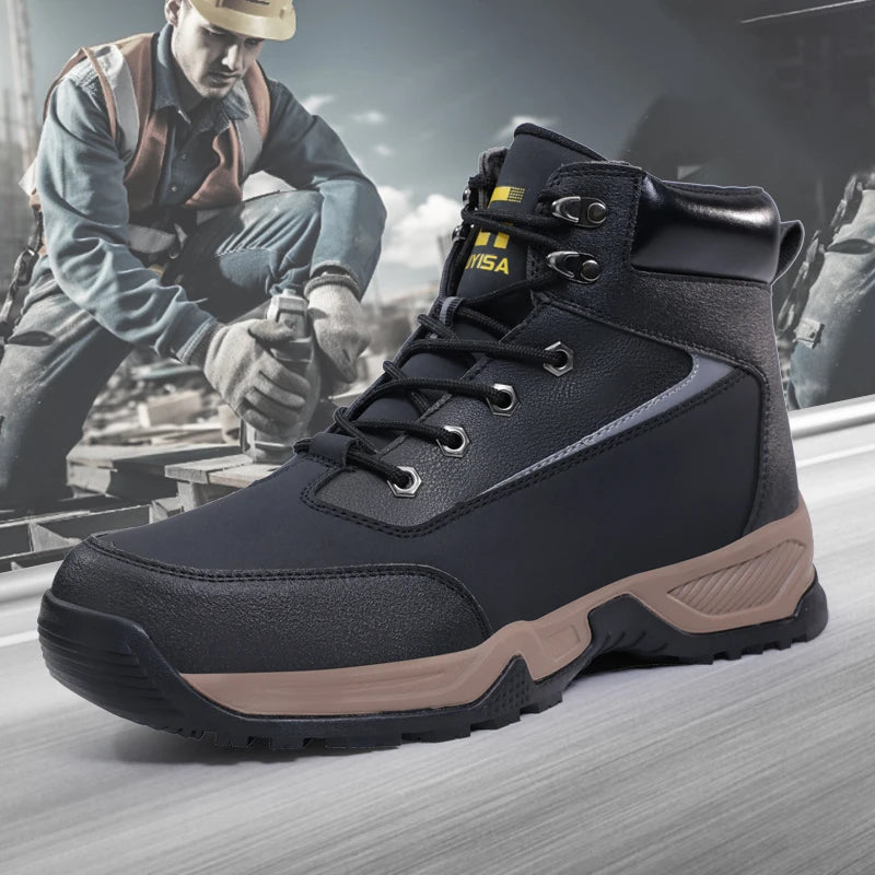 GUYISA Brand  Safety Shoes  High Top Anti-smash and Anti-puncture Safety Shoes