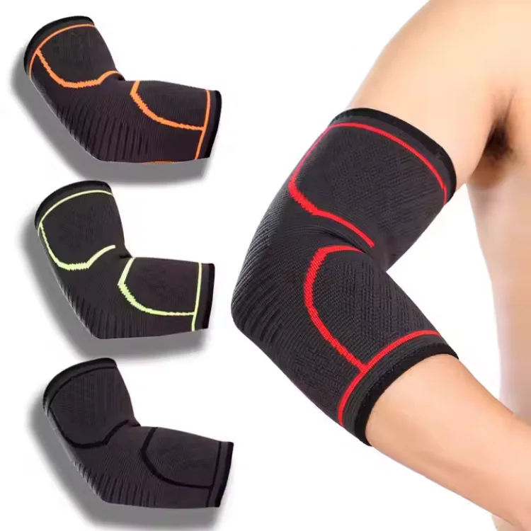 ZHOYA SPORT Adjustable Strap Elbow Pads Brace Support Compression Elastic Sleeve Arm Knee Pads With Protector Pad for Sports