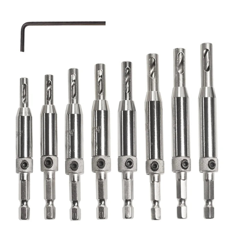 16pcs Drill Bits for Woodworking Hinge Hole Opening Tool for Doors and Windows