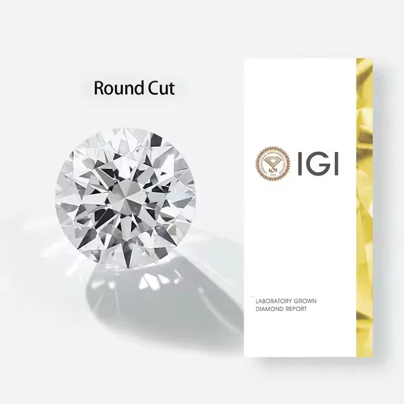 Starsgem Diamant Loose 0.5 1 Carat Round VVS Real Lab Diamante IGI Certified Hpht Lab Grown Diamond