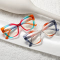 Summer New Candy Color Large Frame Plain Glasses Female INS Style Gradient Optical Glasses