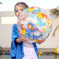 Popular Top Transparent  Inflatable Beach Ball Pattern Air Beach Balls Water Toy Inflatable Ocean Ball