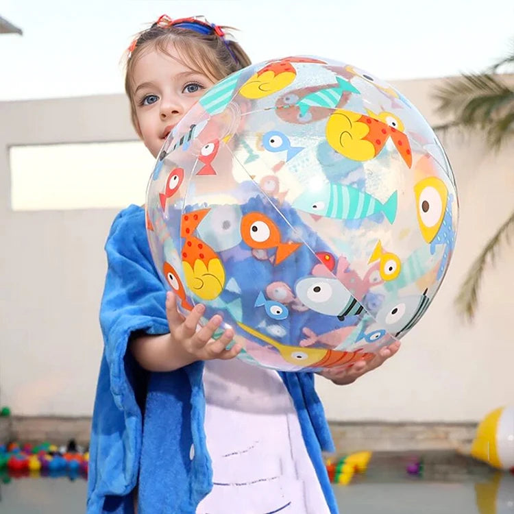 Popular Top Transparent  Inflatable Beach Ball Pattern Air Beach Balls Water Toy Inflatable Ocean Ball