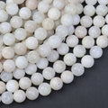 Wholesale Cheap Genuine White Moonstone Crystals Loose Beads String for DIY Jewelry Making 4mm 6mm 8mm 10mm 38cm Strand