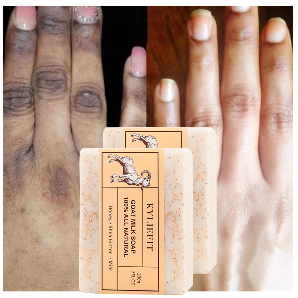 OEM &ODM Natural Organic Essential Oil Warm Smooth Care Skin Whitening Goat Milk Face Soap with Shea Butter Handmade Solid 200g