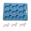 9 Cavity Animal Dog Shape Ice Mold Puppy Silicone Dog Ice Cube Tray