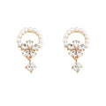 AA01224 Korean Super Fairy Rhinestones Bowknot Earrings Vintage Temperament Earring Personality Delicate Ear Studs