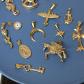 Stainless Steel Virgin Mary Cross Rose Pendants for Jewelry Making Stainless Steel Jewelry Waterproof 18k Necklace Moon Charm