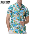 2023 Fast Delivery Resort Spring Summer Shirt for Men'S Custom Printed Graphic Beach Hawaiian Short Sleeve Mens Hawaiian Shirt
