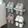 Factory Price Slipper Rack Wall Mounted Bathroom Essentials Towel Hooks Seamless Punch Free Hanging Toilet Shelf Shoe Rack