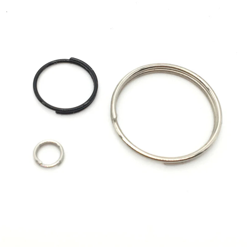 Shuoke KR001 304 Stainless Steel Iron Jewelry Accessories Connectors DIY Double Ring Split Ring Jump Ring 0.5-1mm Thickness