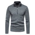 2022 Wholesale Sweatshirt Stand Collar Quarter Zip Sweatshirt Men Zip Neck Dark Gray Sweatshirts