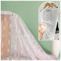 Princess Pink Sheer Sheer Tulle Fabric Blouse Sweetheart Design Mesh Fabric for Clothing