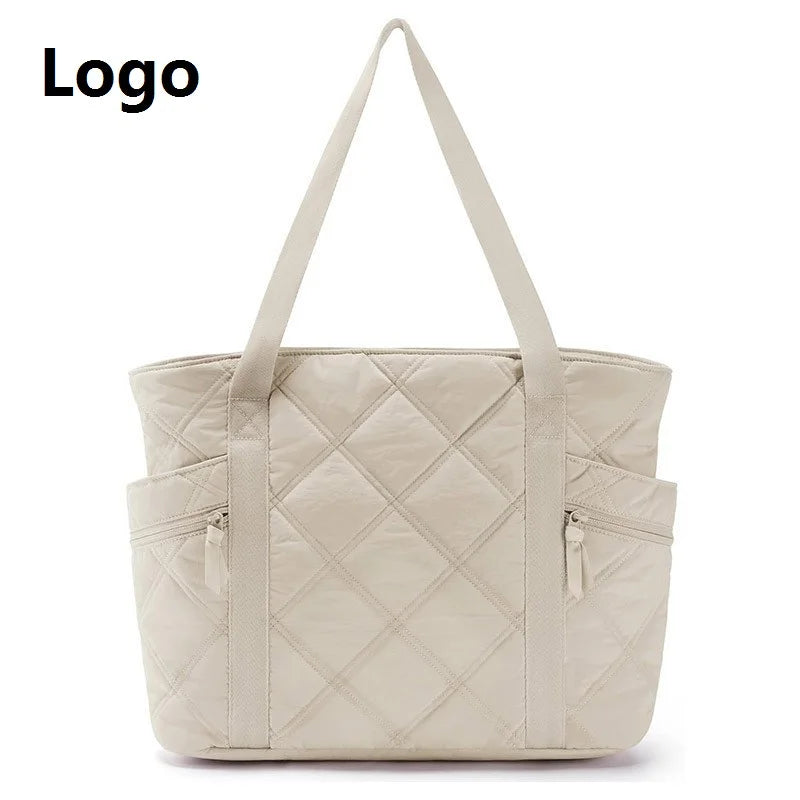 Wholesale Women Tote Bag  Zipper Gym Bag Laptop Shoulder Handbag Nurse Yoga Bag Custom Logo
