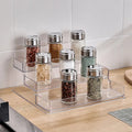 Multifunction Makeup Organizer Rack Kitchen Countertop Clear Plastic 3 Tier Seasoning Spice Rack Storage Organizer Shelf
