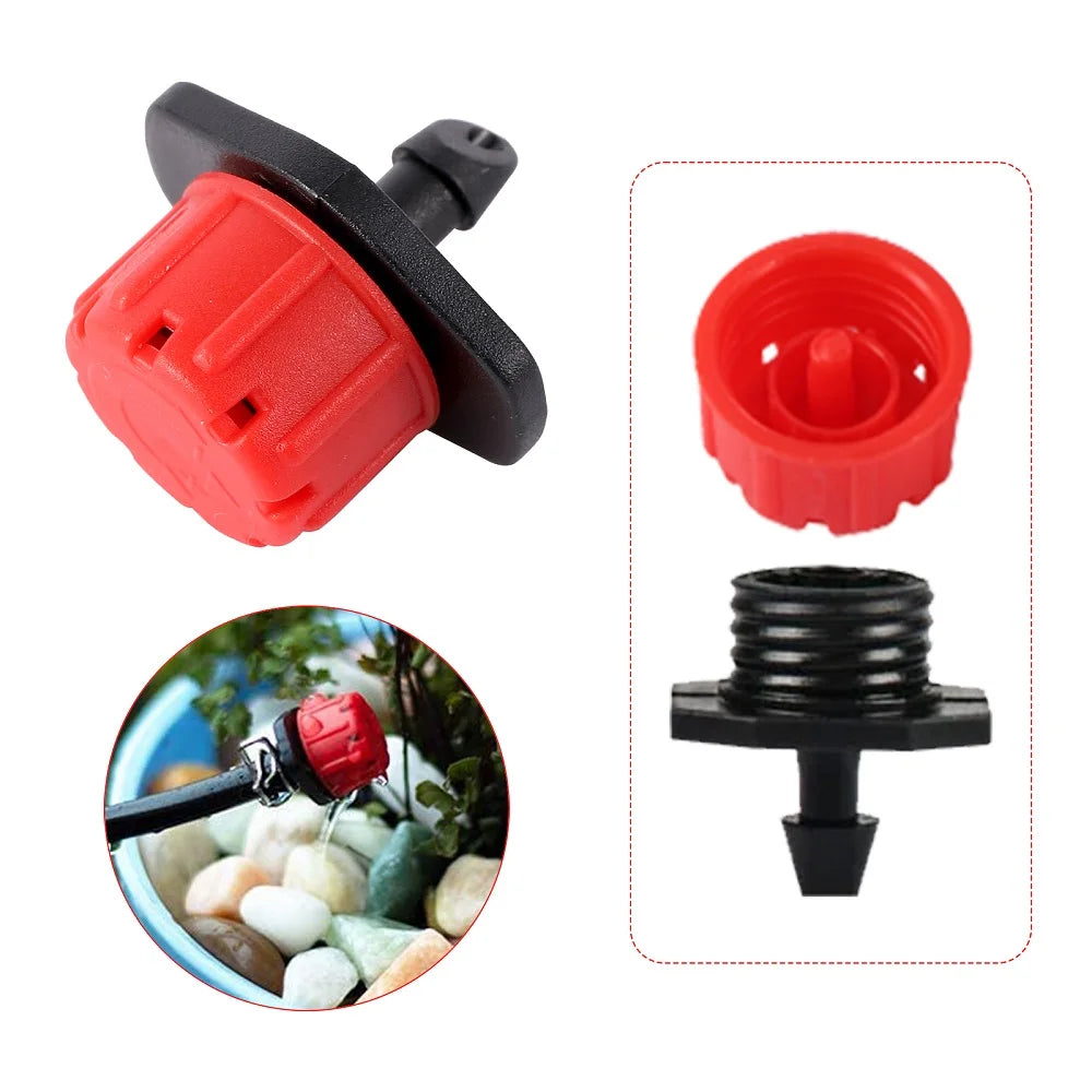 500pcs/bag Agriculture 8 Holes Irrigation Dripper Sprinkler Adjustable Water Emitter Dripper for Drip Irrigation