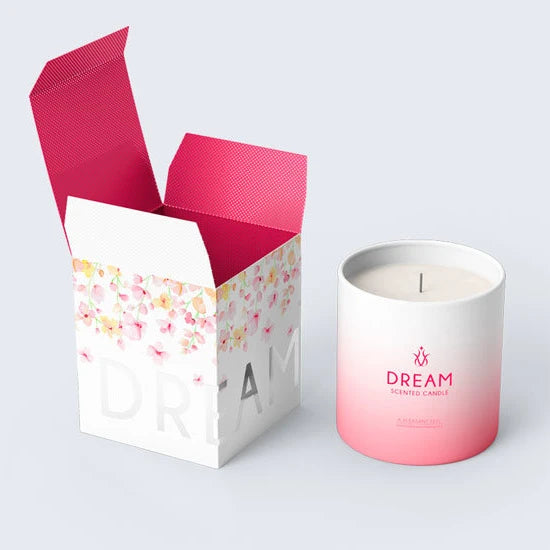 Eco-Friendly Luxury Folding Recycled Paper Box Beautiful Colorful Packaging for Candles Matt Lamination Embossing UV Coating