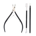 FOCSTAR Professional Pedicure Set 3pcs Stainless Steel Manicure & Pedicure Tools Cuticle Nipper Pusher & Cutter Kit