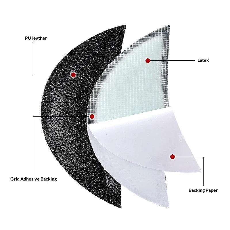 PU Leather High Heel Sneakers Heel Patch Soft Anti-Wear Anti-Drop Self-Adhesive Anti-Slip Front Palm Half Pad Forefoot Heel