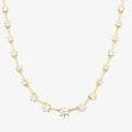 Bar Tennis Delicate 925 Sterling Silver Women Choker CZ Diamond Women Jewelry Gold Plated Station Necklaces