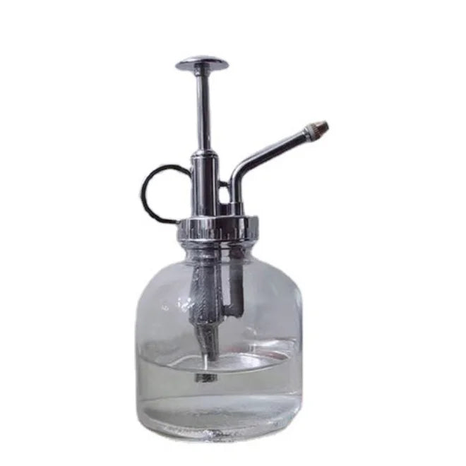 Art Deco Retro Style Glass & Crystal Vase Tabletop Flowers Spray Bottle for Plants & Decor