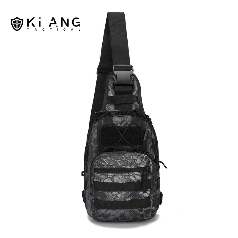 Advanced Texture Serpentine Color Travel Hiking Riding Shoulder Bag for Men Outdoor Tactical Package Trendy 2023