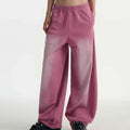 Washed Sweatpants Custom Manufacturer High Quality 100% Cotton Sun Faded Casual Pants Straight Loose Acid Washed Sweatpants