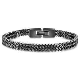 Viking Stainless Steel Black Dragon Keel Chain Link Bracelet for Man