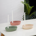 Nordic Elegant Oval Shape Ceramic Eco-Friendly Candle Plate Holder Home Decoration for Christmas-Empty Clay Bowl for Candle